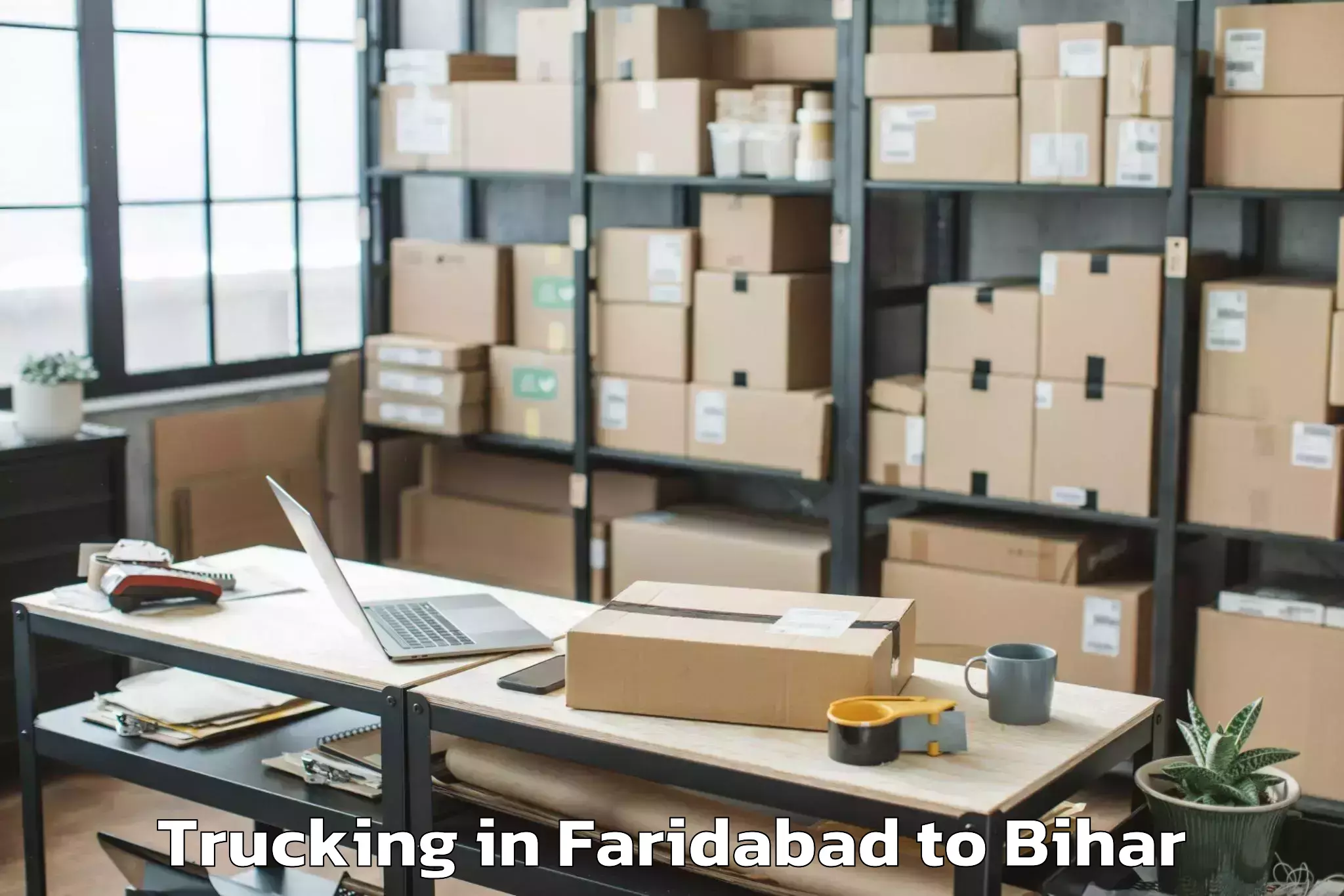 Book Faridabad to Triveniganj Trucking